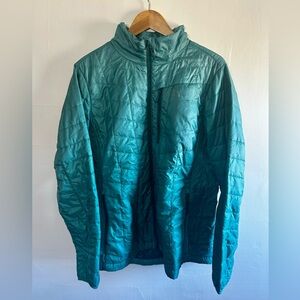 LL Bean Women's PrimaLoft Packaway Jacket Teal Size XL